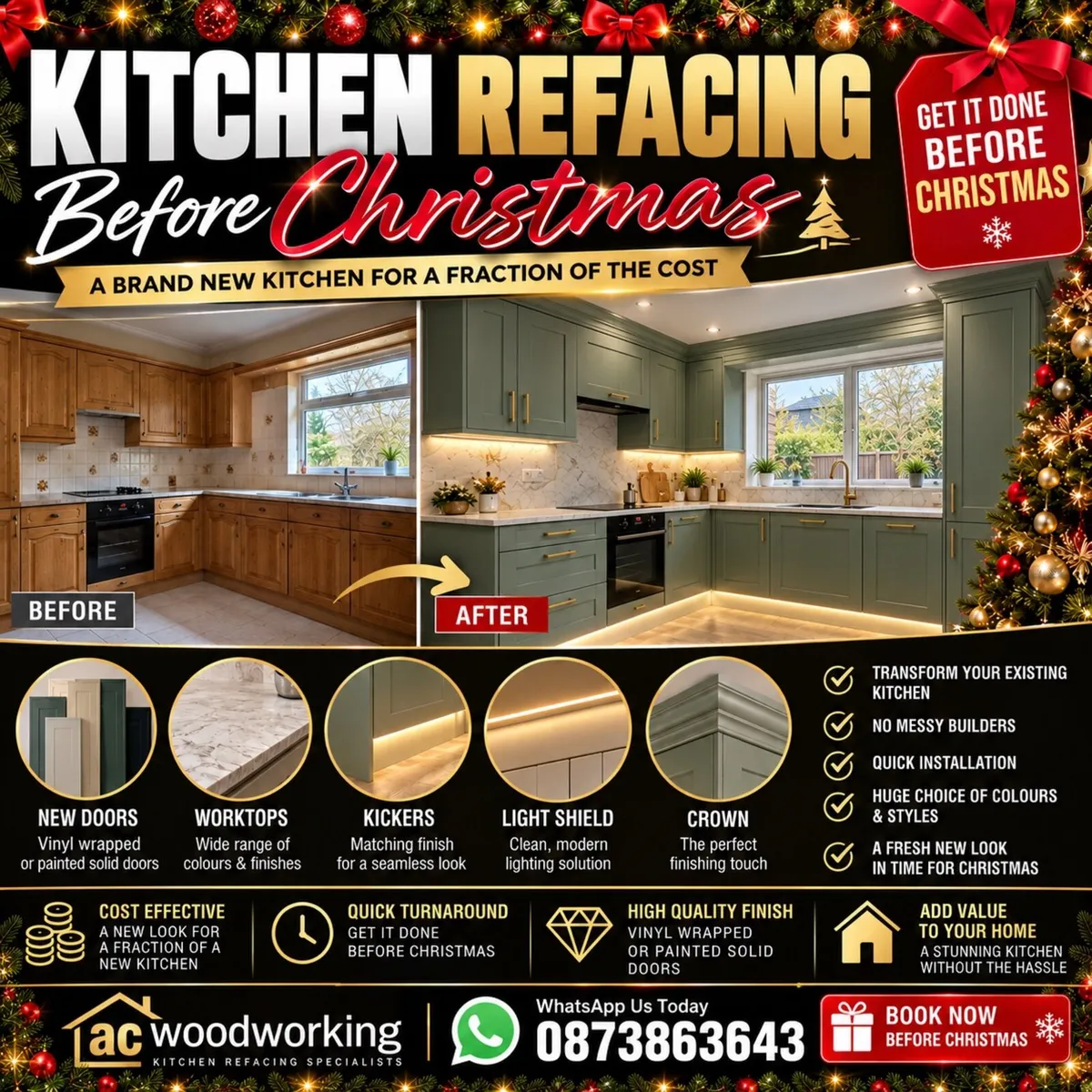 Kitchen reface before Christmas