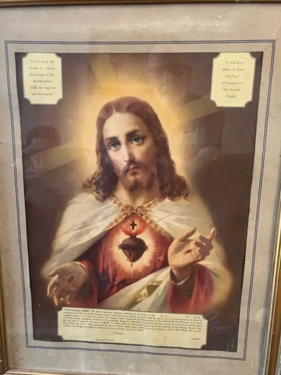 Vintage Sacred Heart Picture