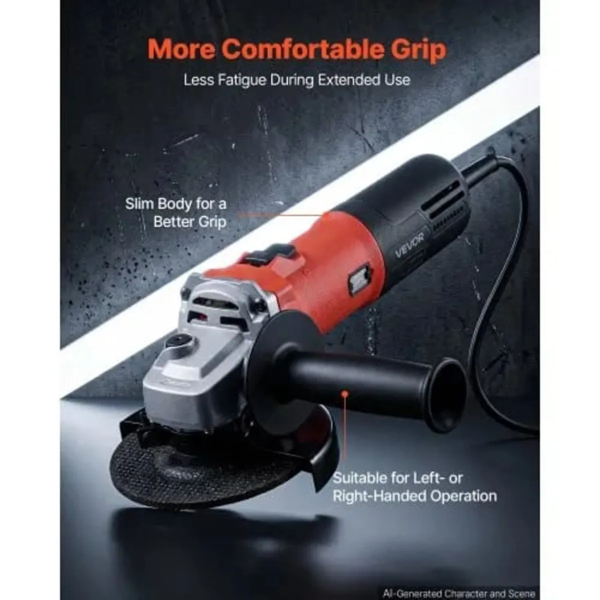 Angle Grinder, 125mm Electric Grinder Power Tool, - Image 2