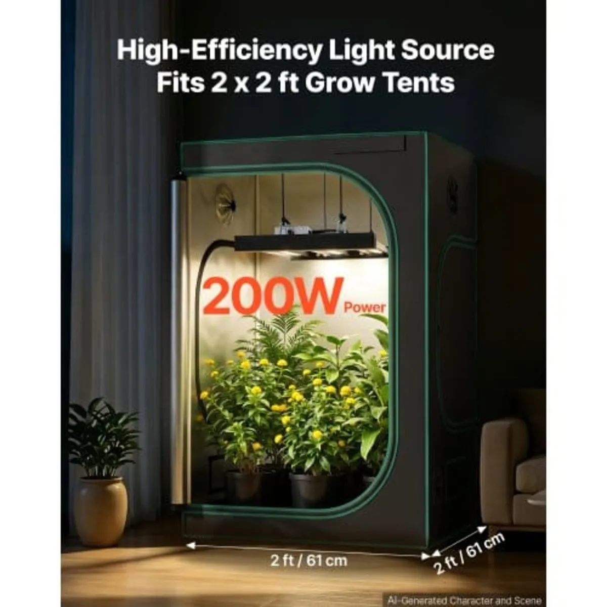 LED Grow Light 200W Full Spectrum Dimmable Growing - Image 2