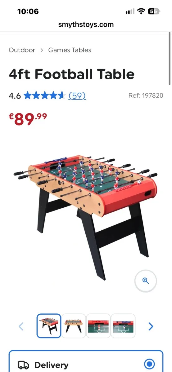 4ft football table - Image 1