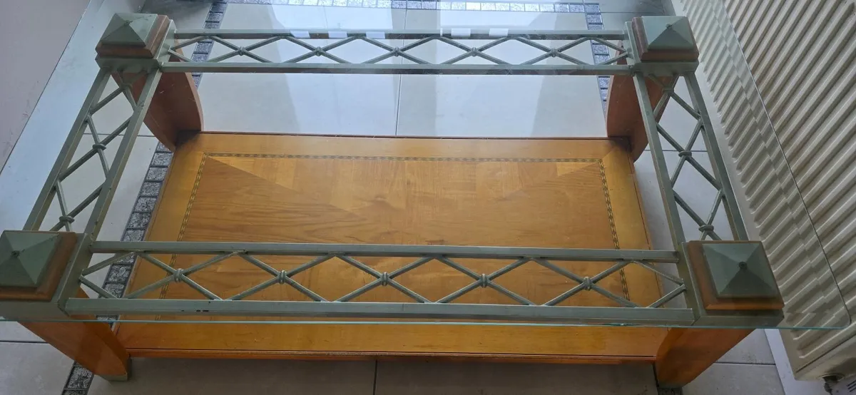 Glass top coffee table - Image 2