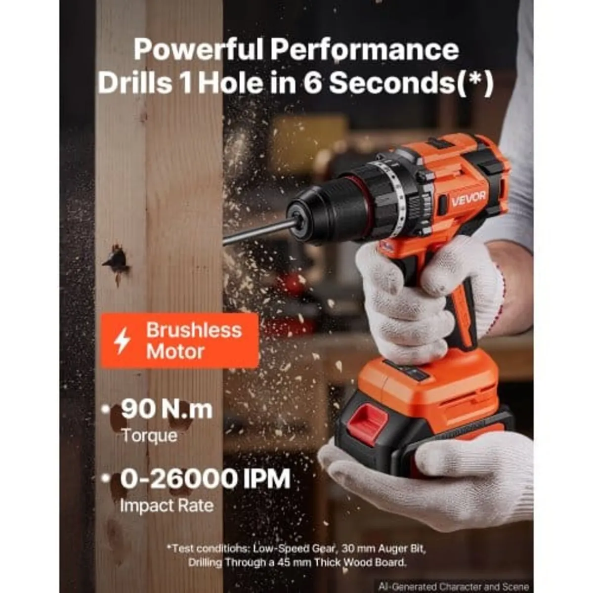 Hammer Drill 20V 1/2 in 26000 IPM Brushless Cordle - Image 4