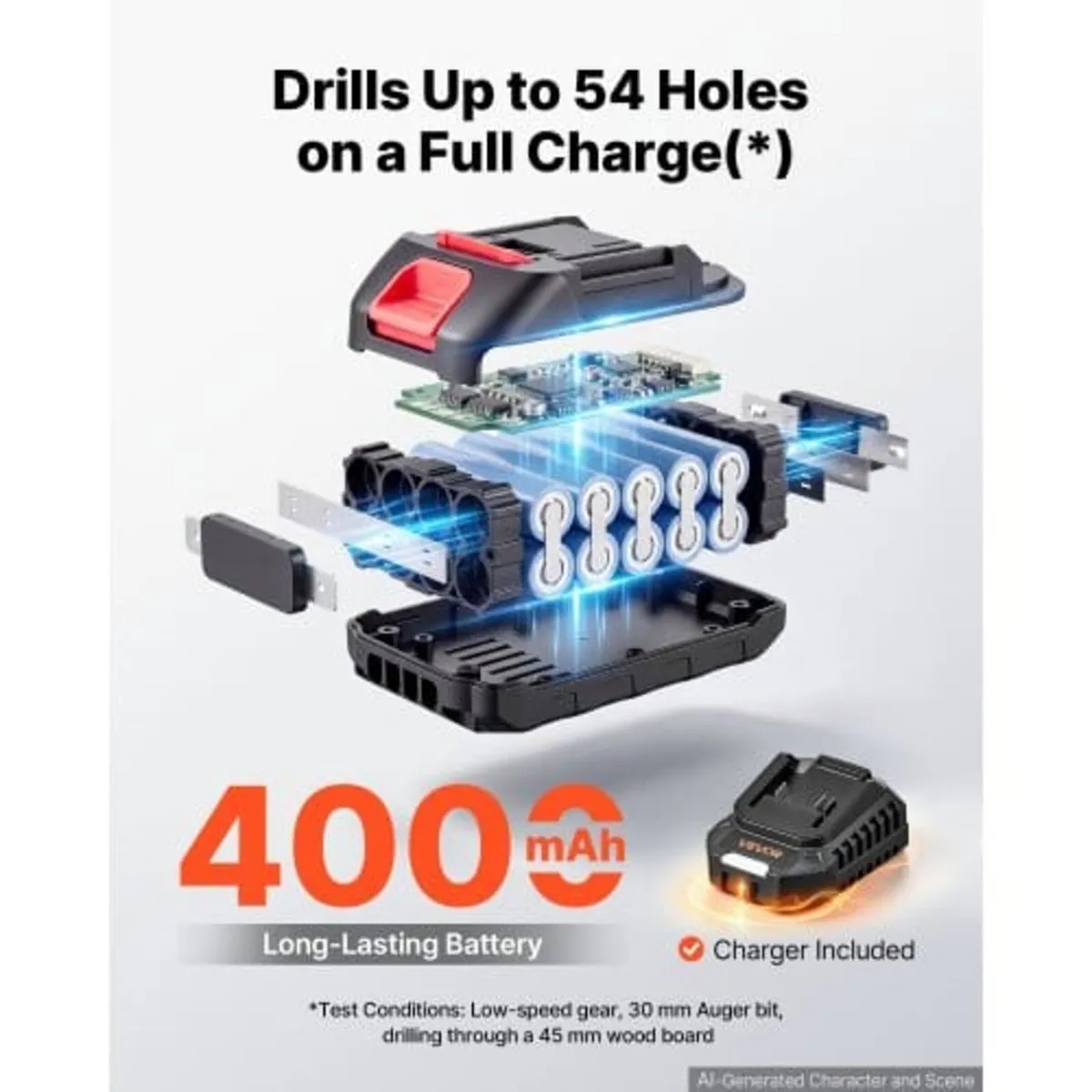 Hammer Drill 20V 1/2 in 26000 IPM Brushless Cordle - Image 2