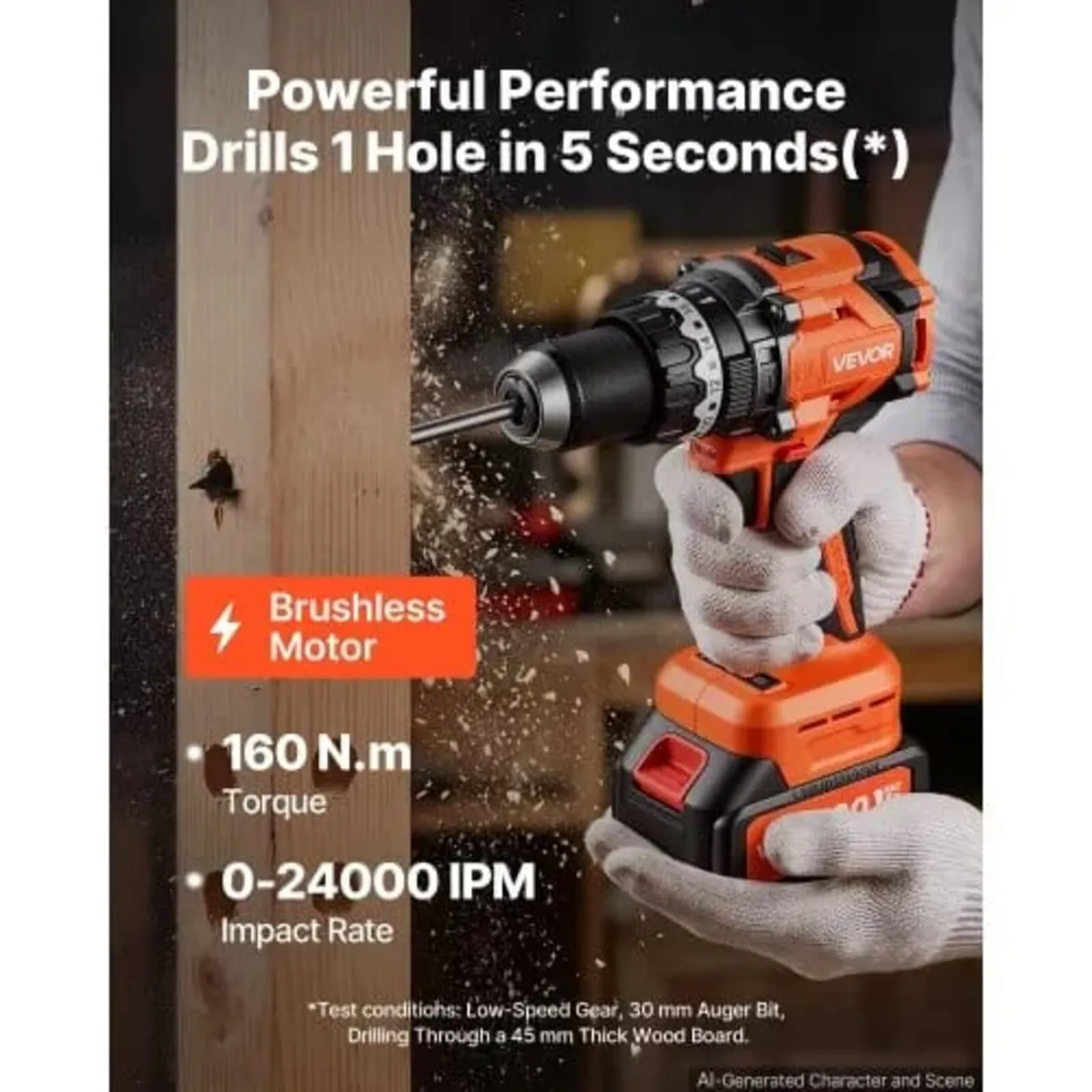Hammer Drill 20V 1/2 in 24000 IPM Brushless Cordle - Image 2