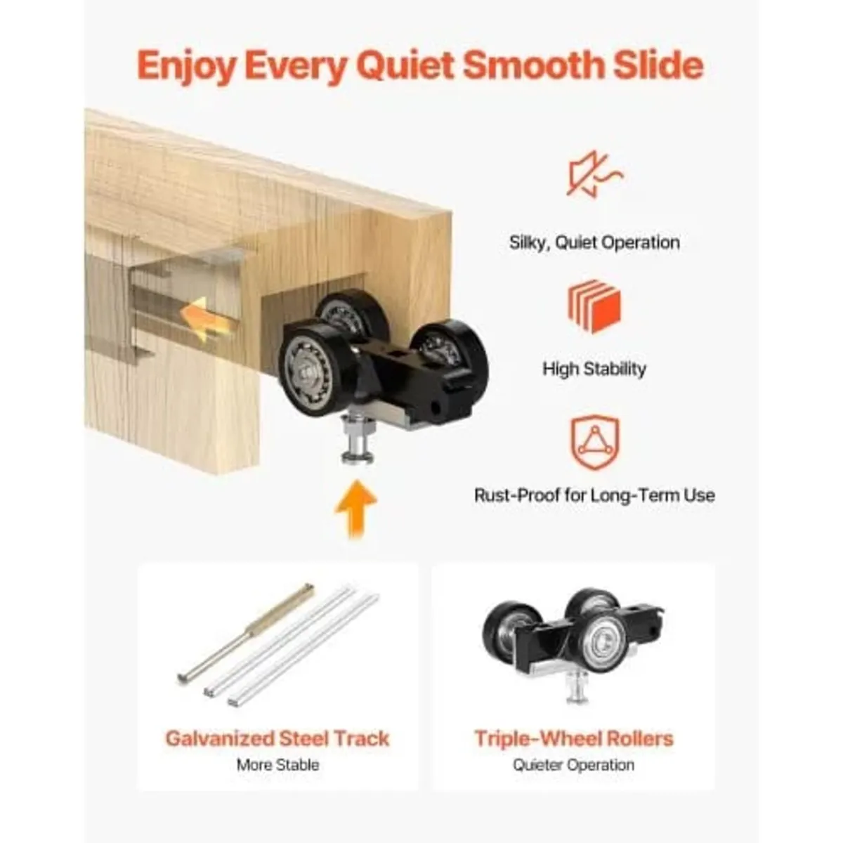 Pocket Door Frame Kit 914.4 mm Pocket Door Kit wit - Image 2