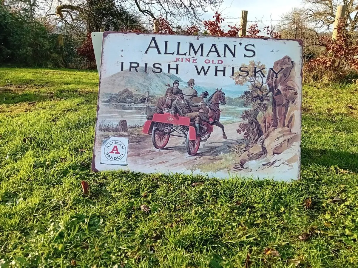 Allmans Large Tin Sign - Image 1