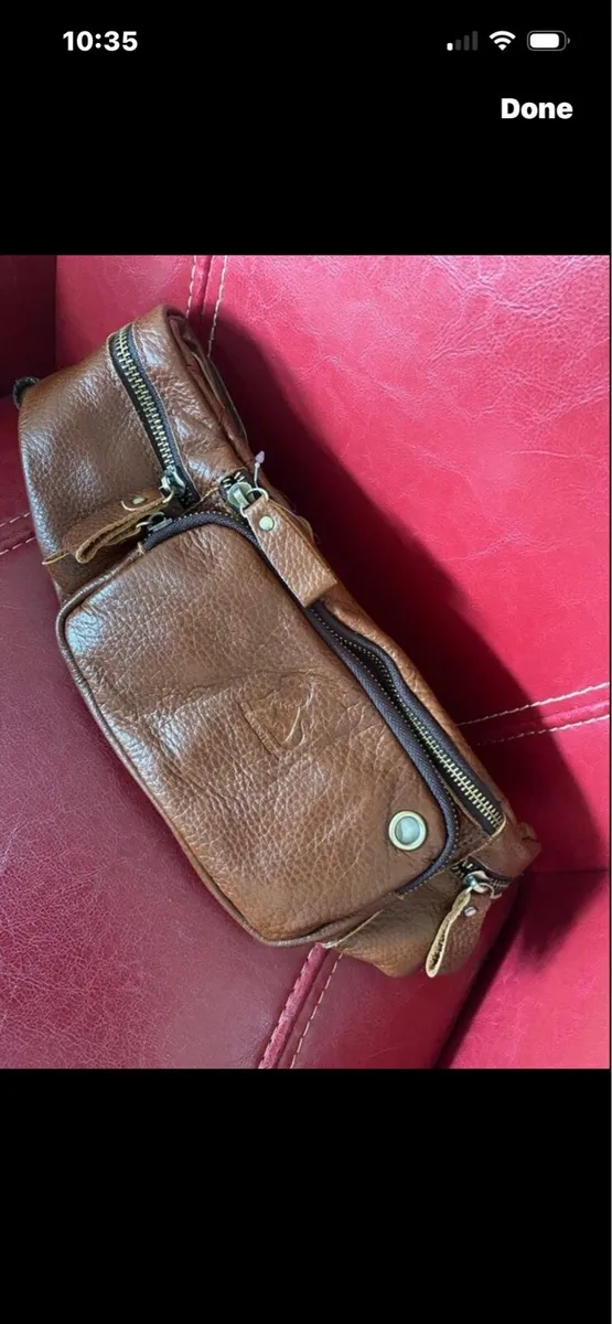 NEW-Leather Waist Bag - Image 1