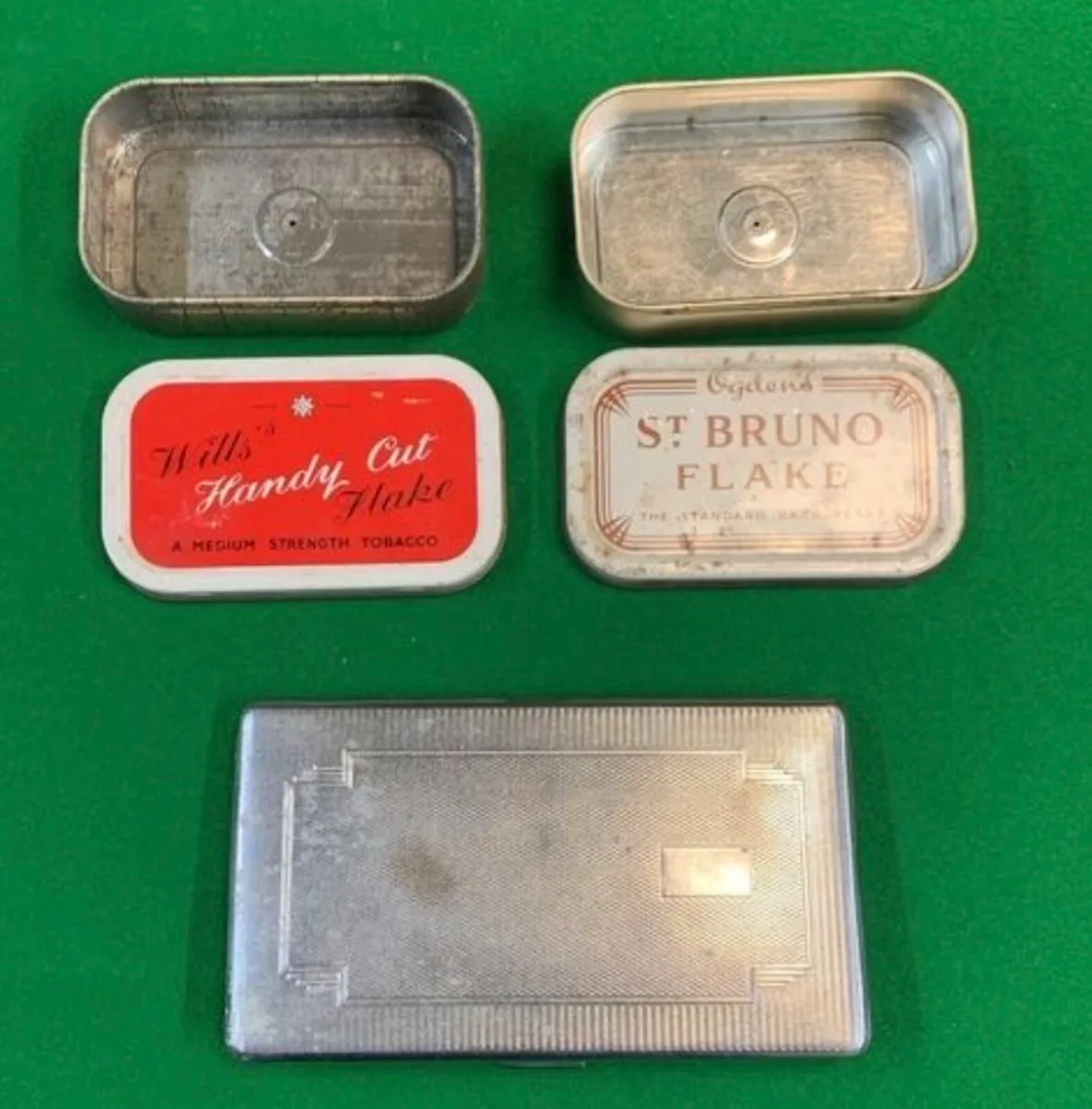 Vintage cigarette case and tins - Image 1