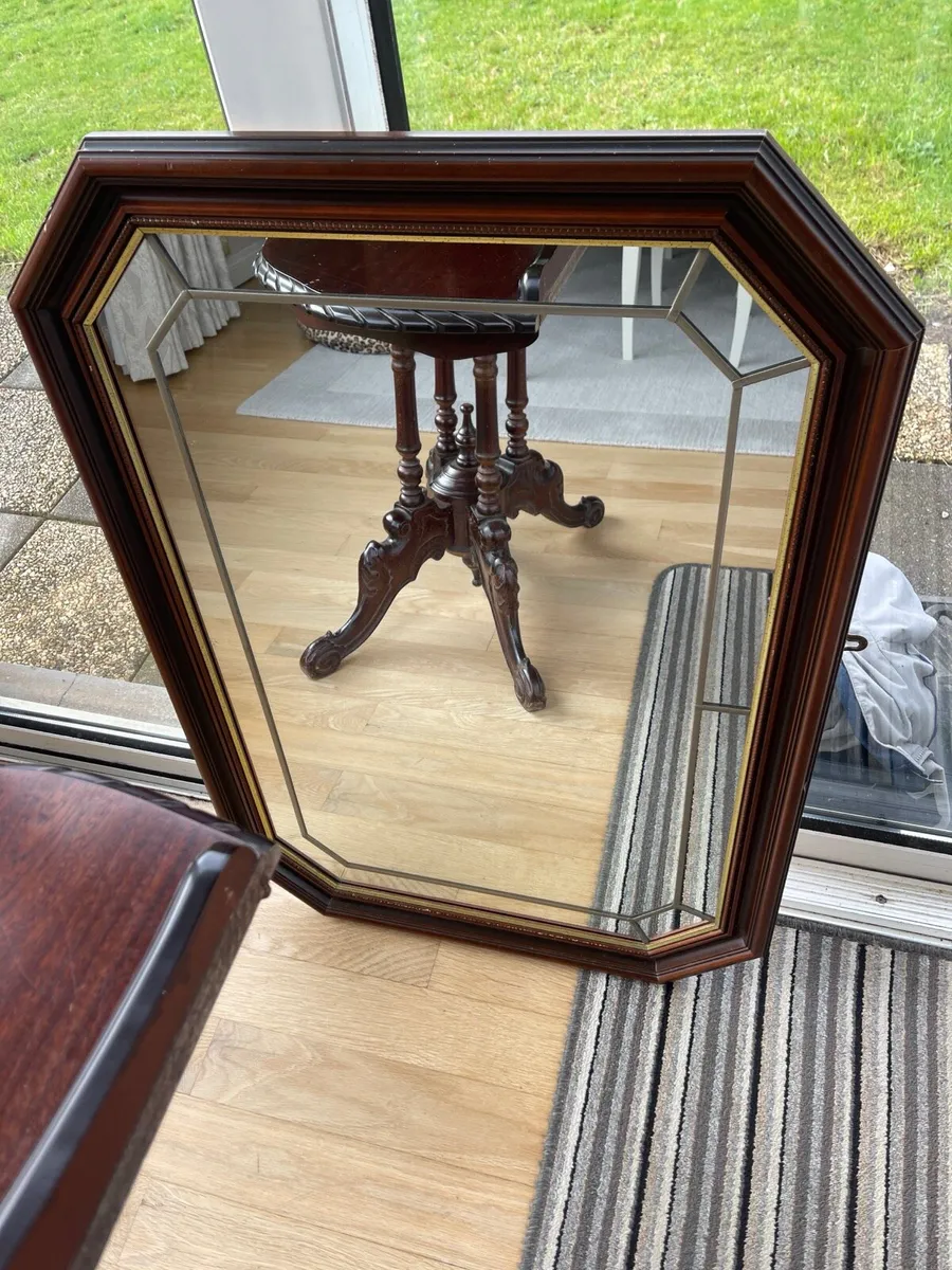 Vintage Mahogany Hall Table & Matching Mirror - Image 2