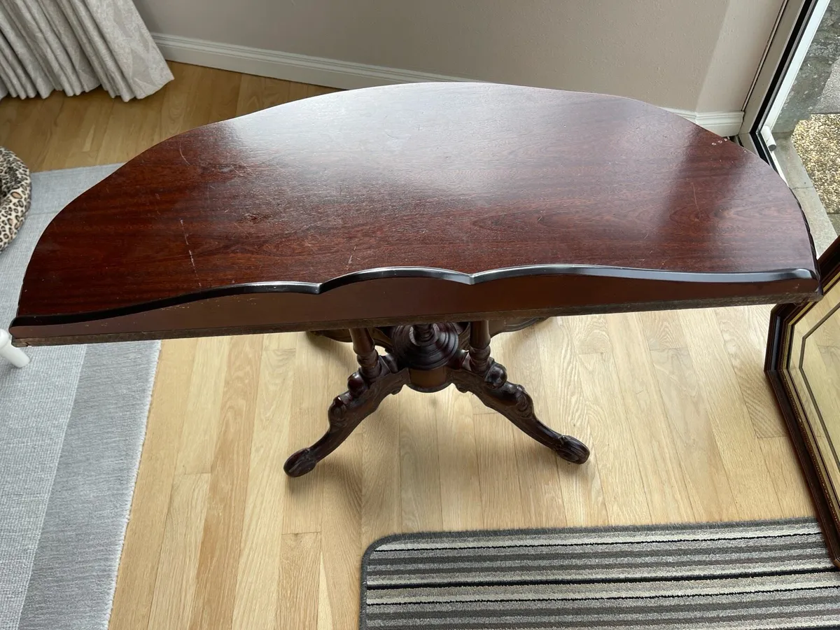 Vintage Mahogany Hall Table & Matching Mirror - Image 3