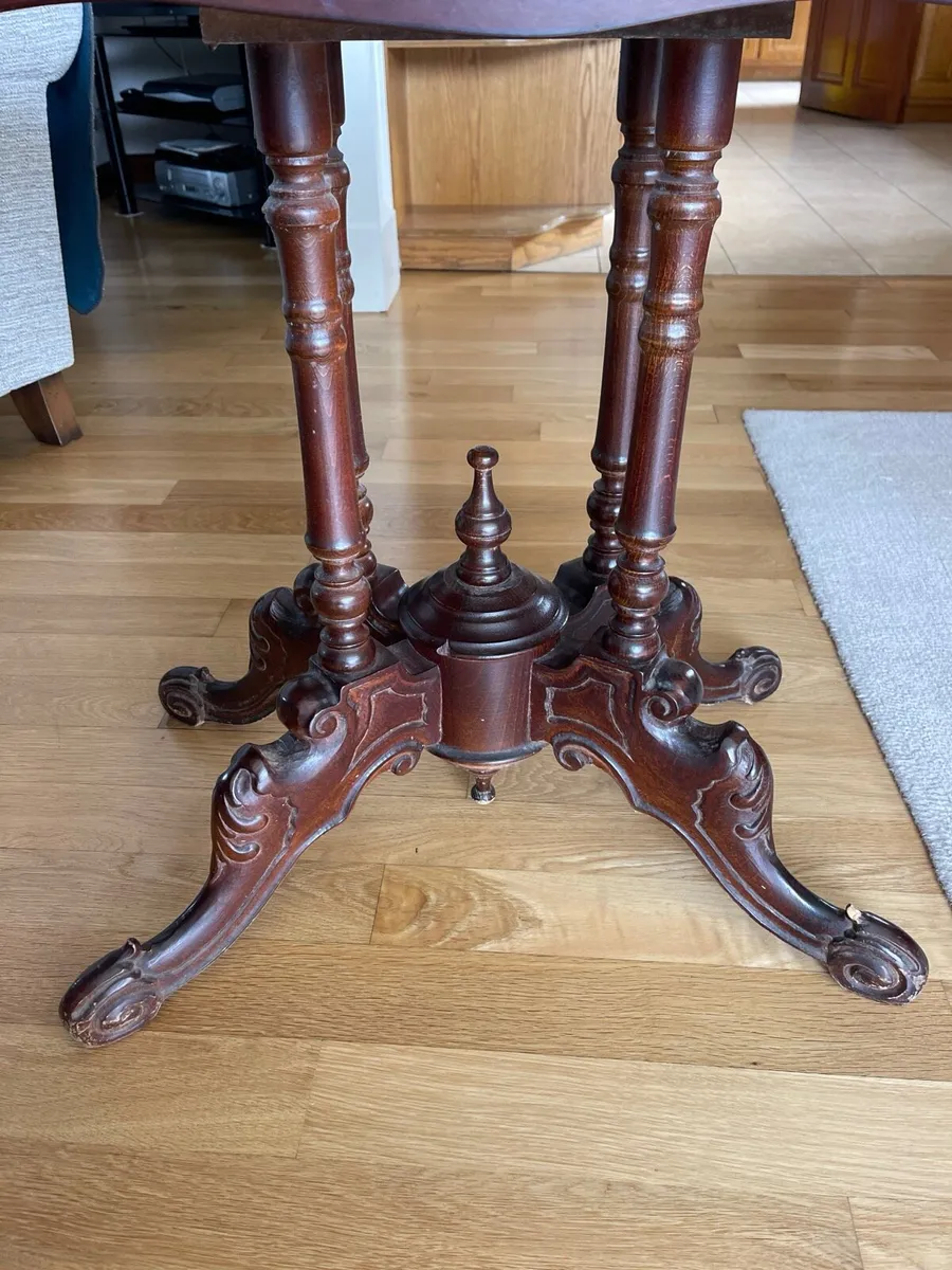Vintage Mahogany Hall Table & Matching Mirror - Image 4