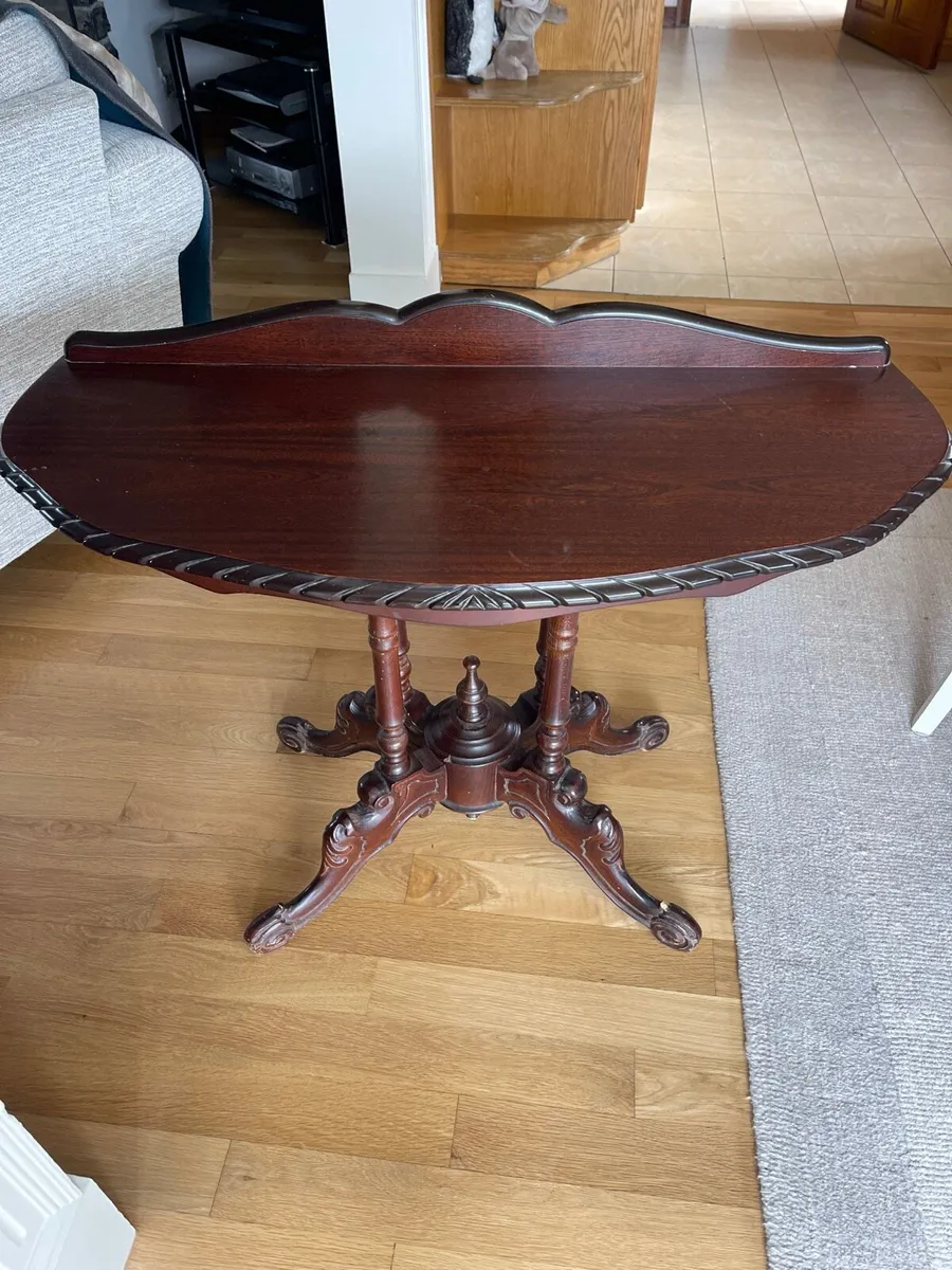 Vintage Mahogany Hall Table & Matching Mirror - Image 1