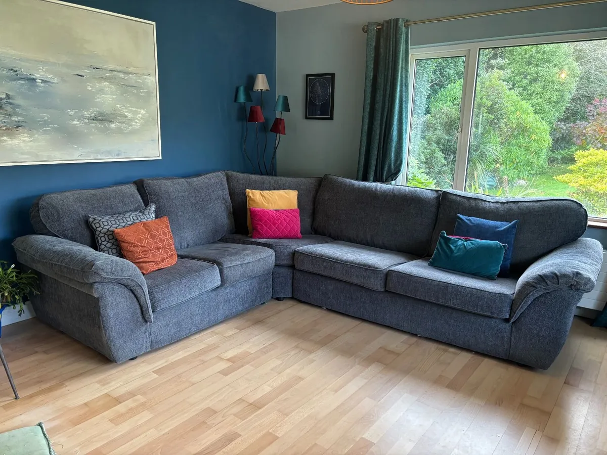Large corner sofa with armchair - Image 1