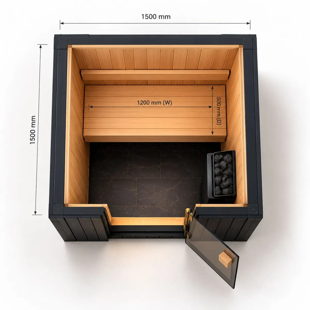 1-2 Person Insulated Garden Sauna - Irish Made - Image 3