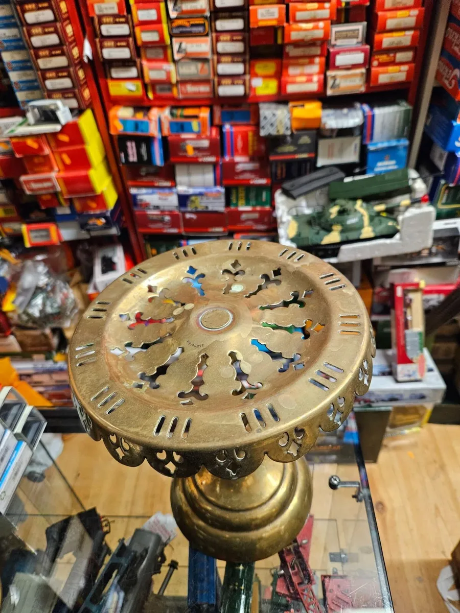 Vintage Brass Kettle in Stand - Image 4