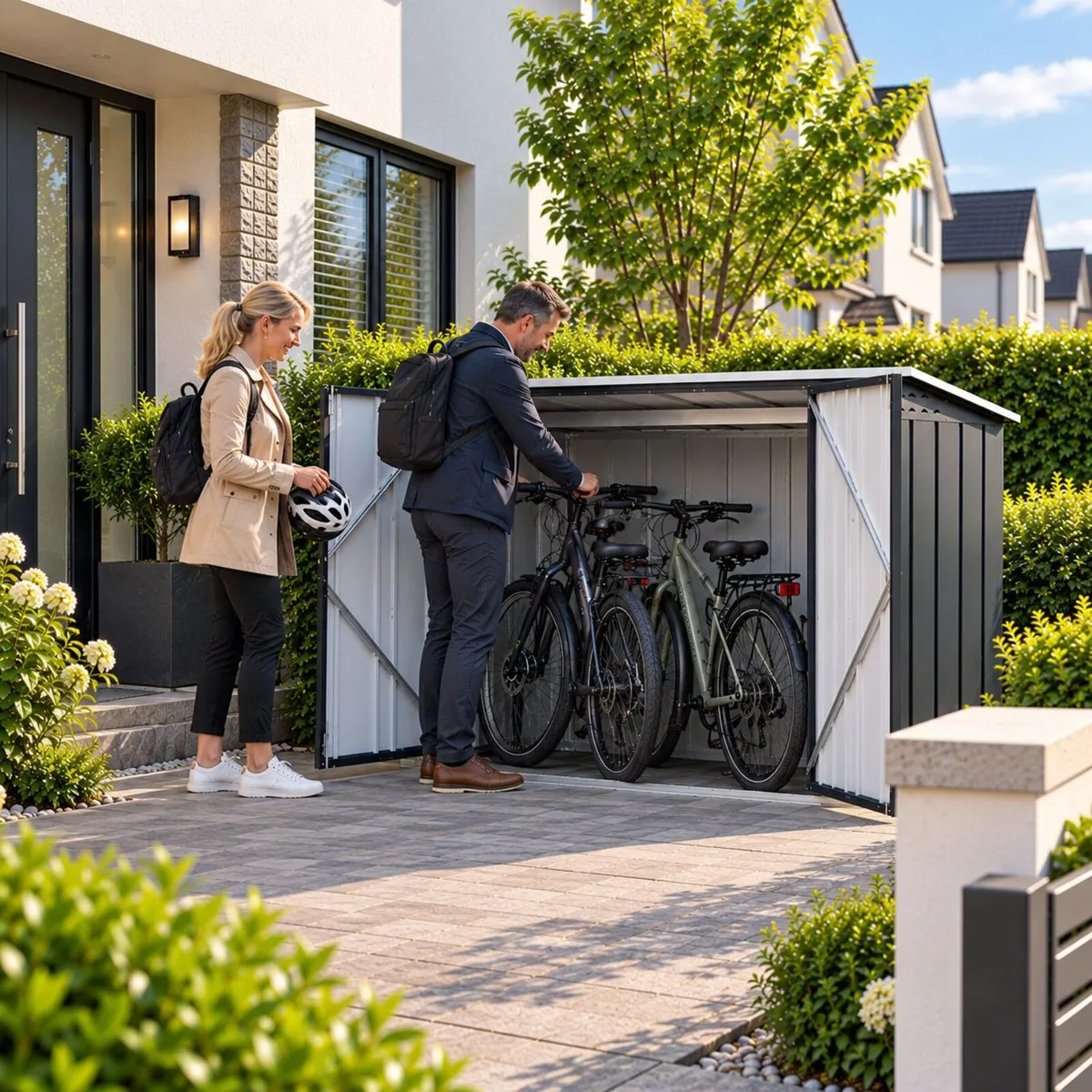 🚲 6×3 Steel Bicycle Store – Secure Storage for 2 - Image 1