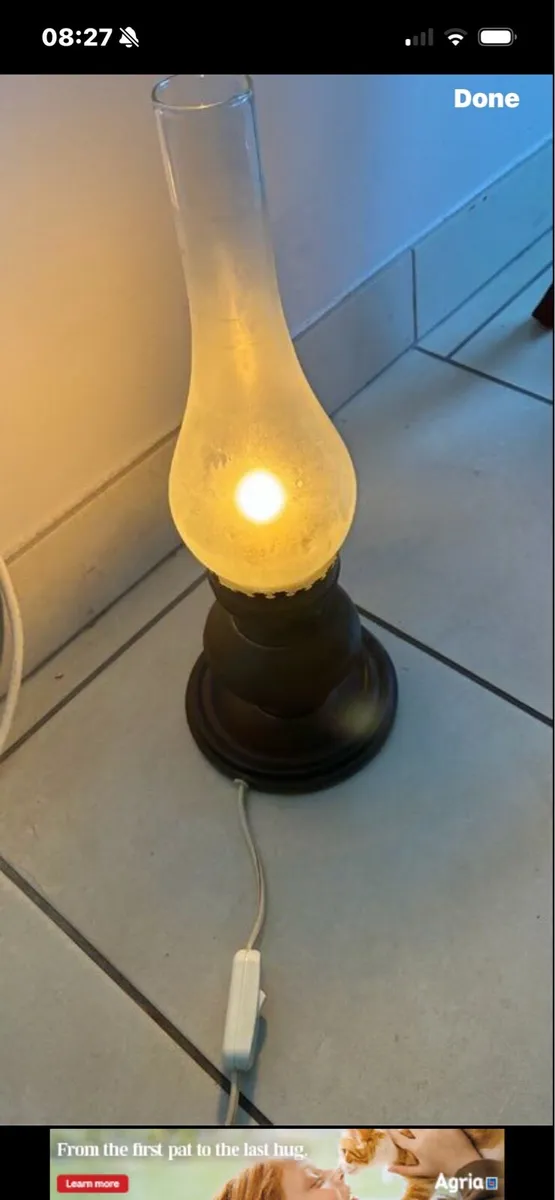 Vintage ‘Oil’ Style Table Lamp - Image 3
