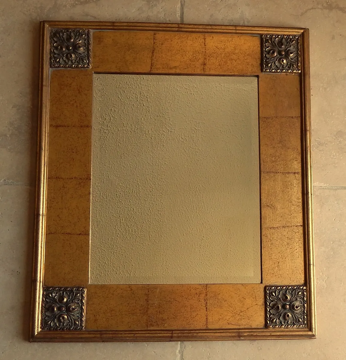 Large Bevelled Wall Mirror in Ornate Wooden Frame - Image 1