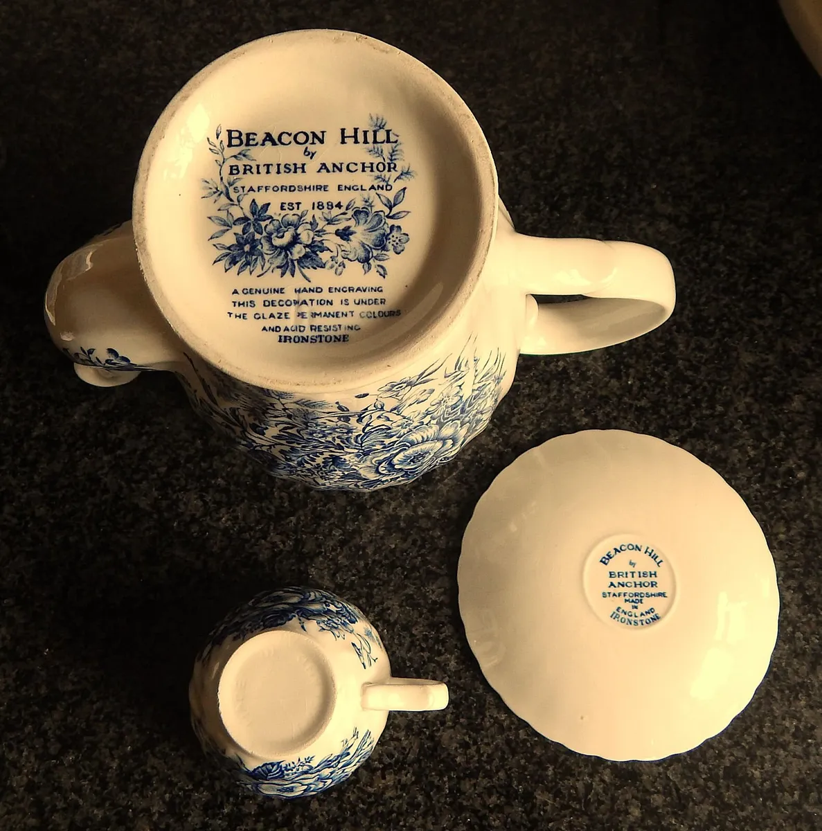 Staffordshire Ironstone Beacon Hill Coffee Set - Image 4