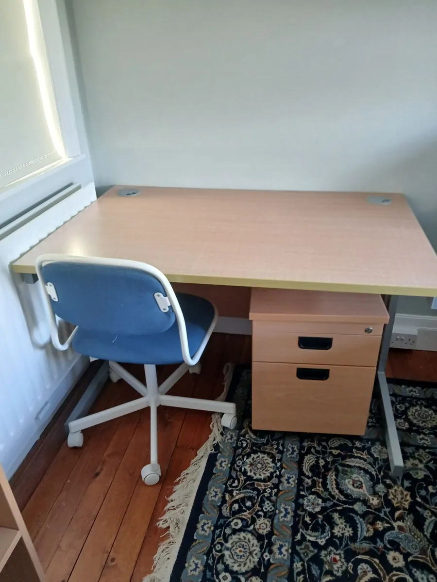 2 x Desks and shelving unit - Image 2