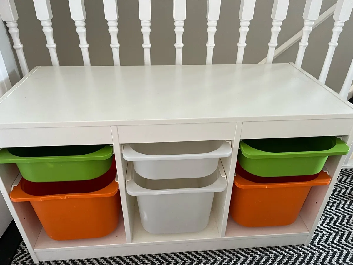 IKEA kids storage unit with boxes - Image 2