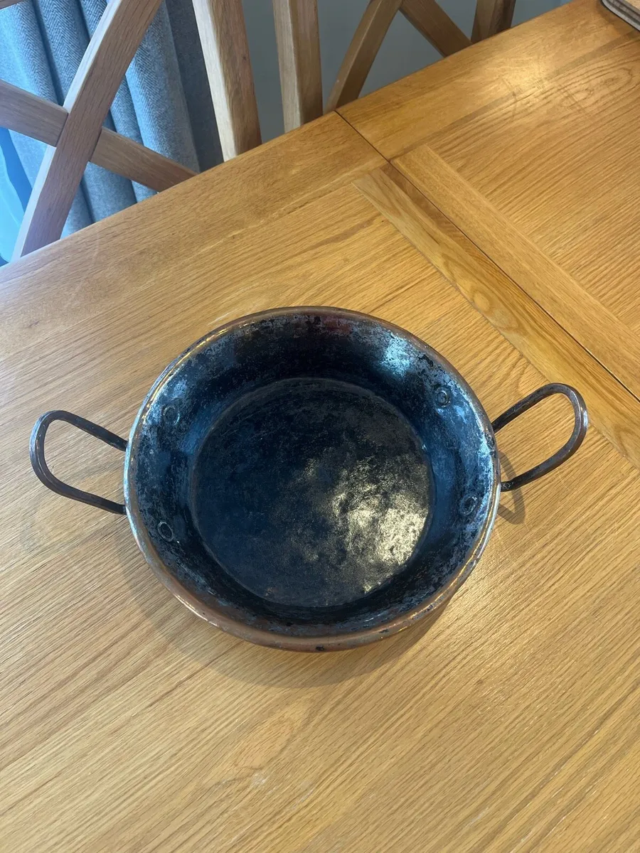 Antique Copper Preserve Pans - Image 3