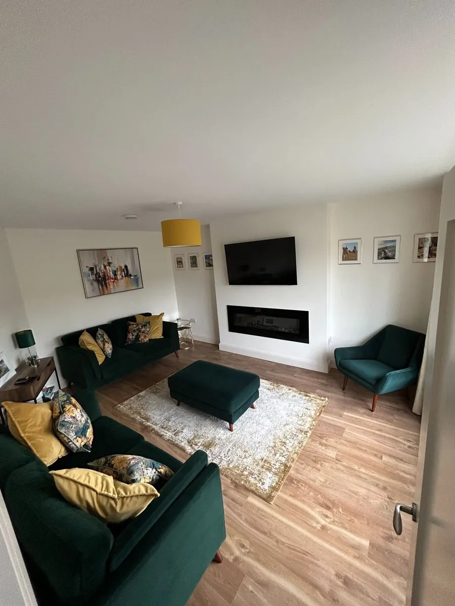 2 Couches, Armchair, Footstool - Image 2