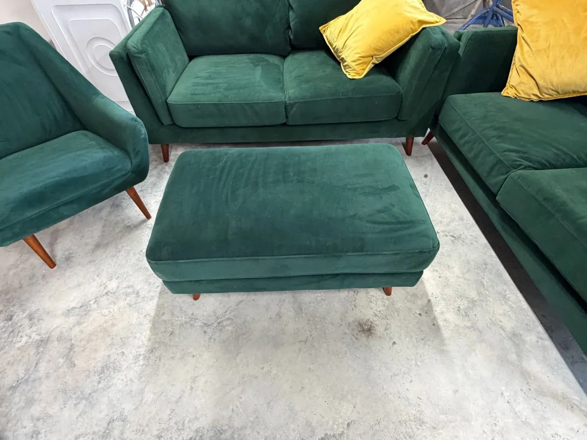 2 Couches, Armchair, Footstool - Image 4
