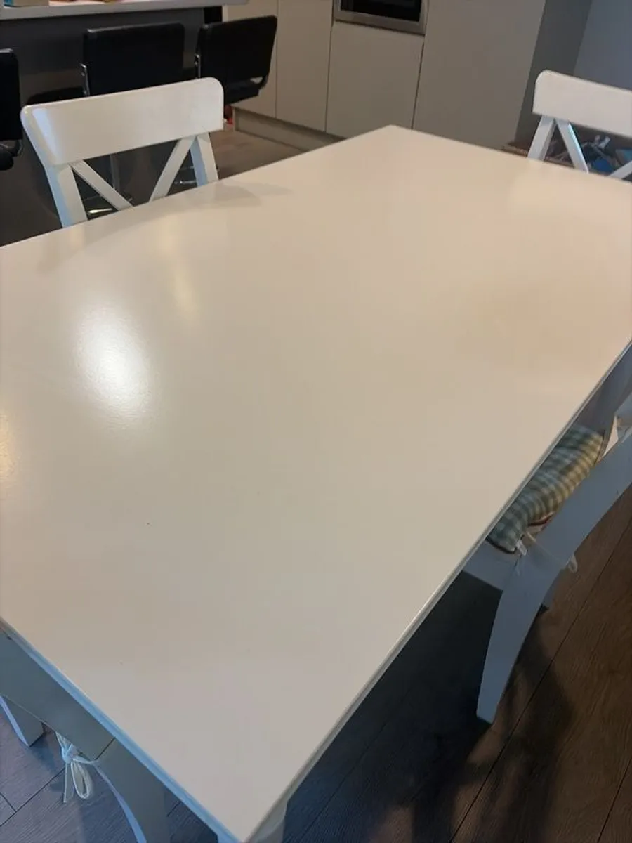 Kitchen Dining Table and 4 Chairs - Extendable Table - Image 2
