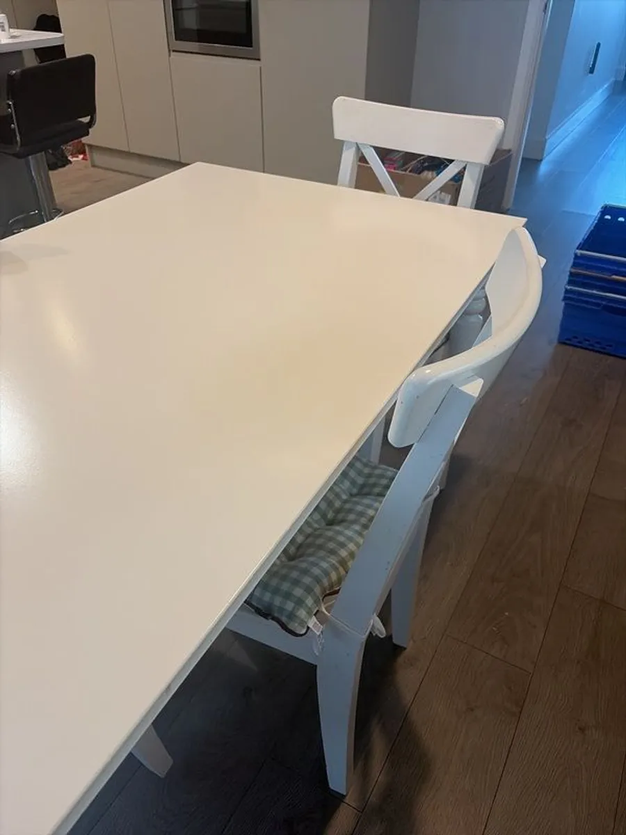 Kitchen Dining Table and 4 Chairs - Extendable Table - Image 3