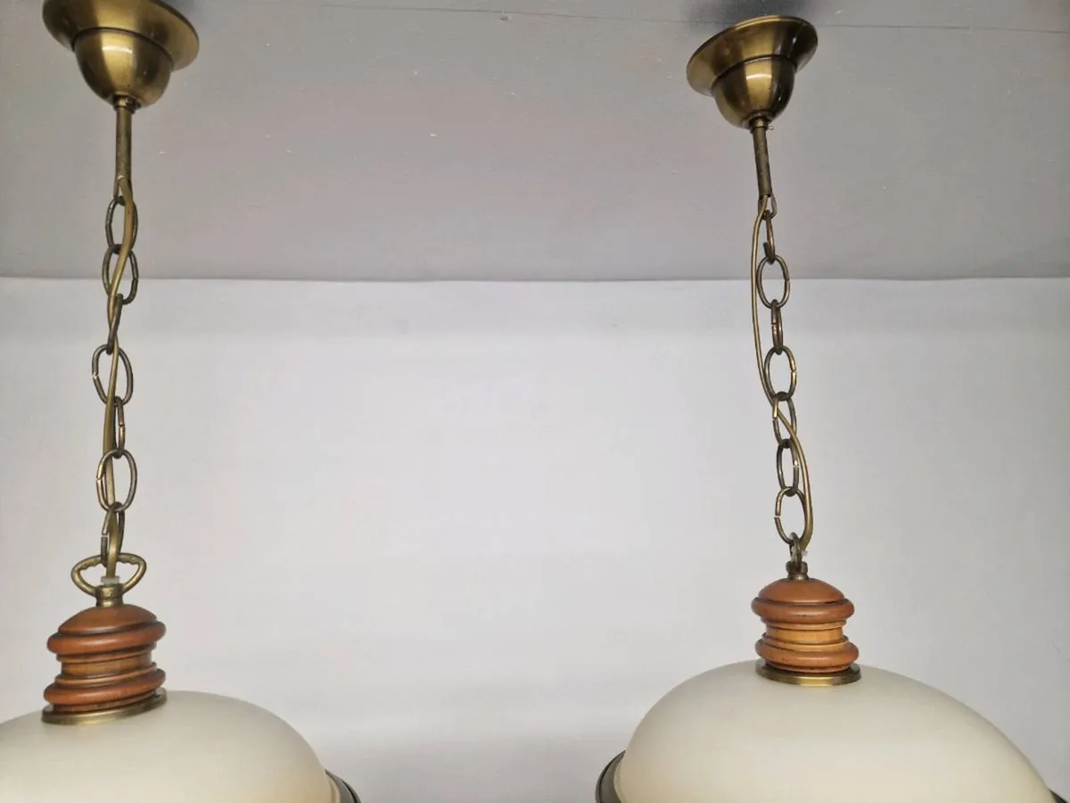 Pair of Vintage French ceiling lights - Image 4