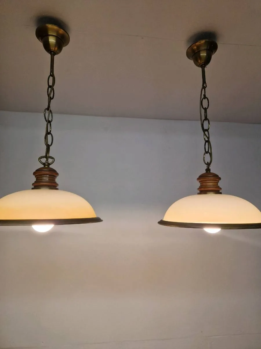 Pair of Vintage French ceiling lights - Image 1