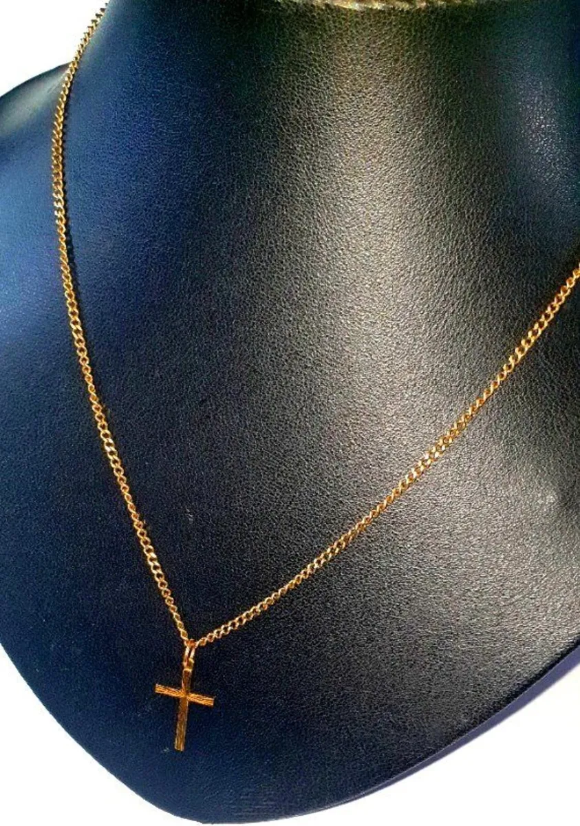 Pristine Vintage 9ct Gold Cross/Curb Chain - Image 4