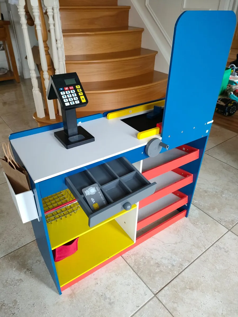 Ikea toy kitchen and Lidl toy shop. - Image 1
