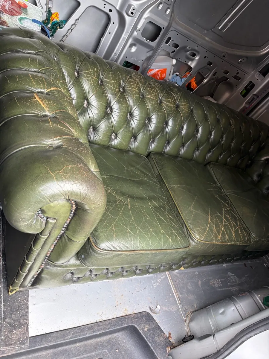 Green Chesterfield 3 seater - Image 2