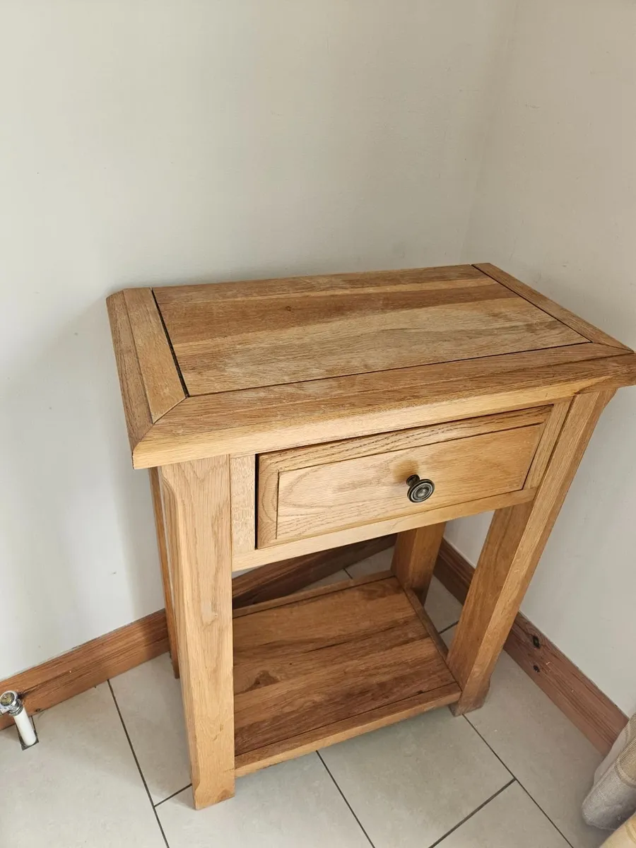 Solid oak hall stand - Image 3
