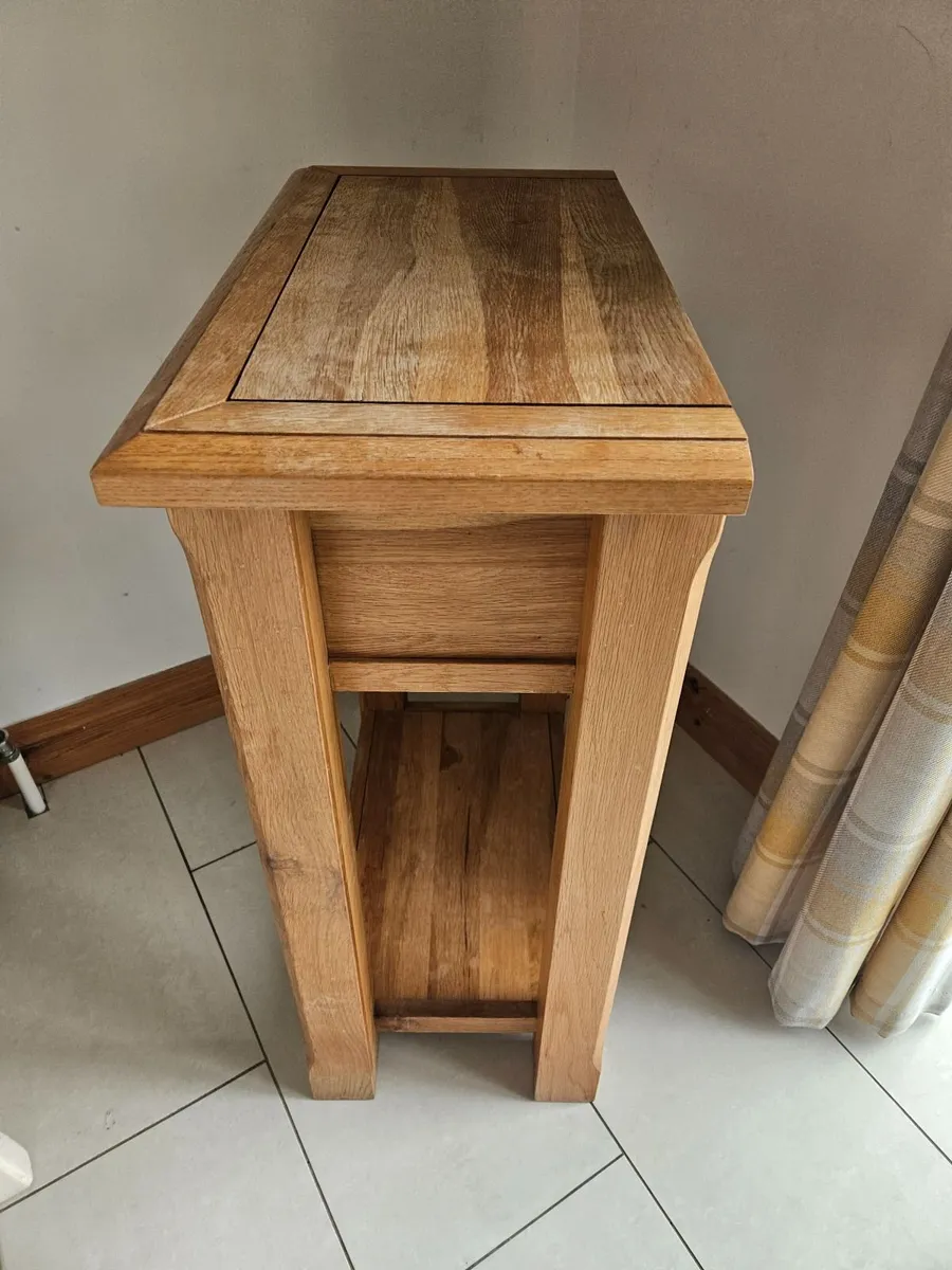 Solid oak hall stand - Image 4