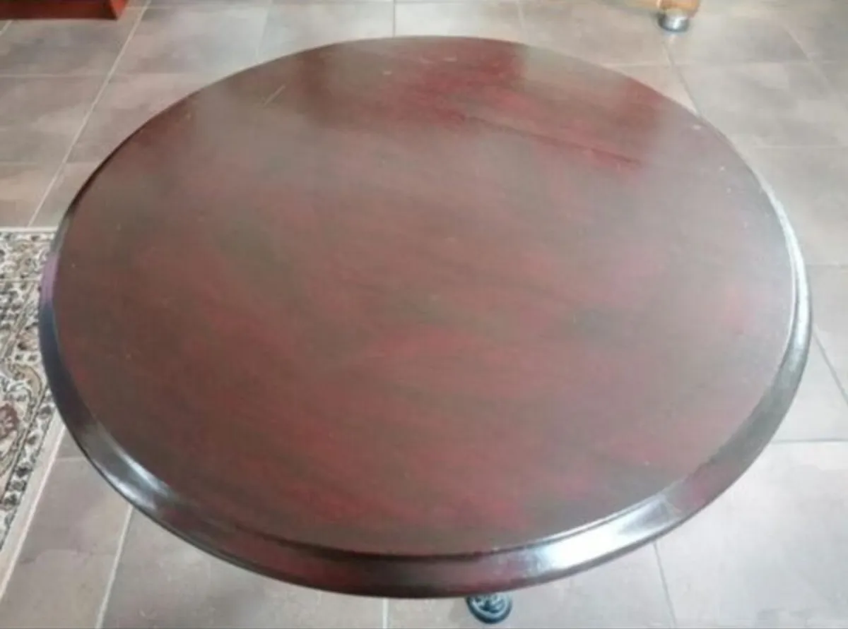Cast Iron Solid Wood Table - Image 2