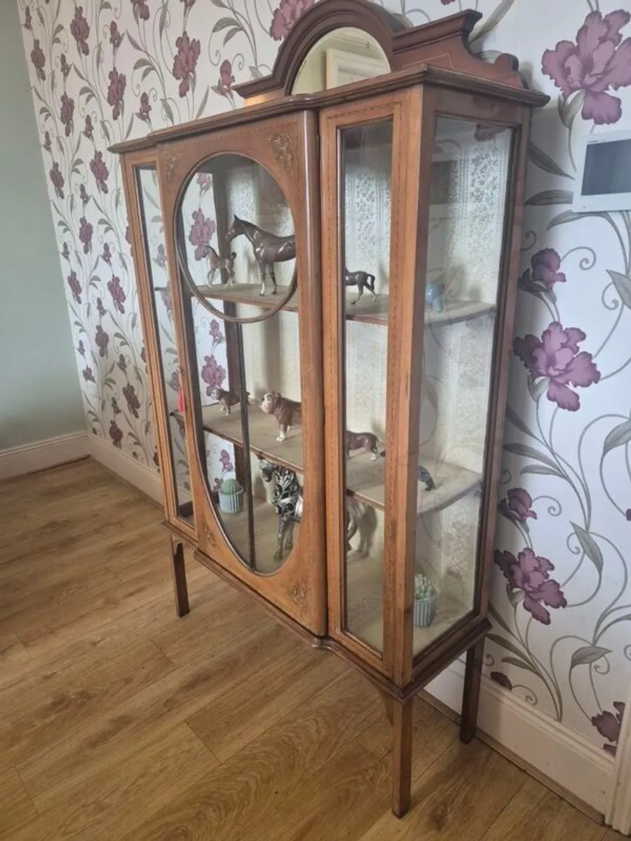 Edwardian Mahogany display cabinet - Image 4
