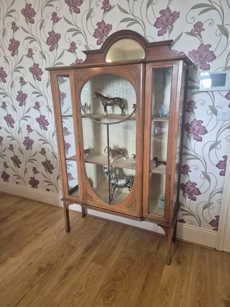 Edwardian Mahogany display cabinet - Image 1