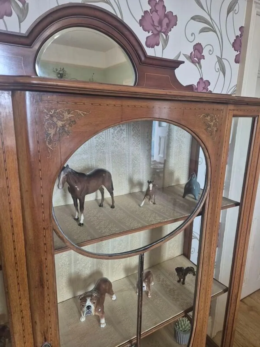 Edwardian Mahogany display cabinet - Image 3