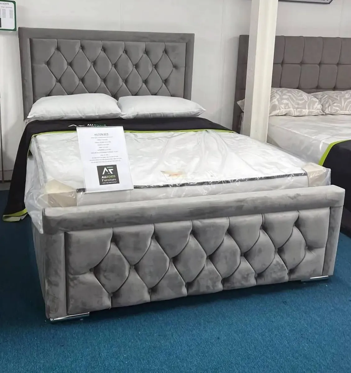 Double & King Size Bed Frame With Mattress Opt - Image 3