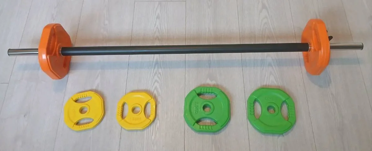 86.5 kg Weights plus bars - Image 2