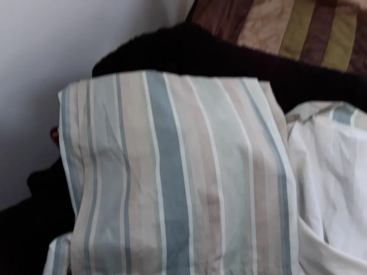 Heavy striped drapes good condition - Image 1