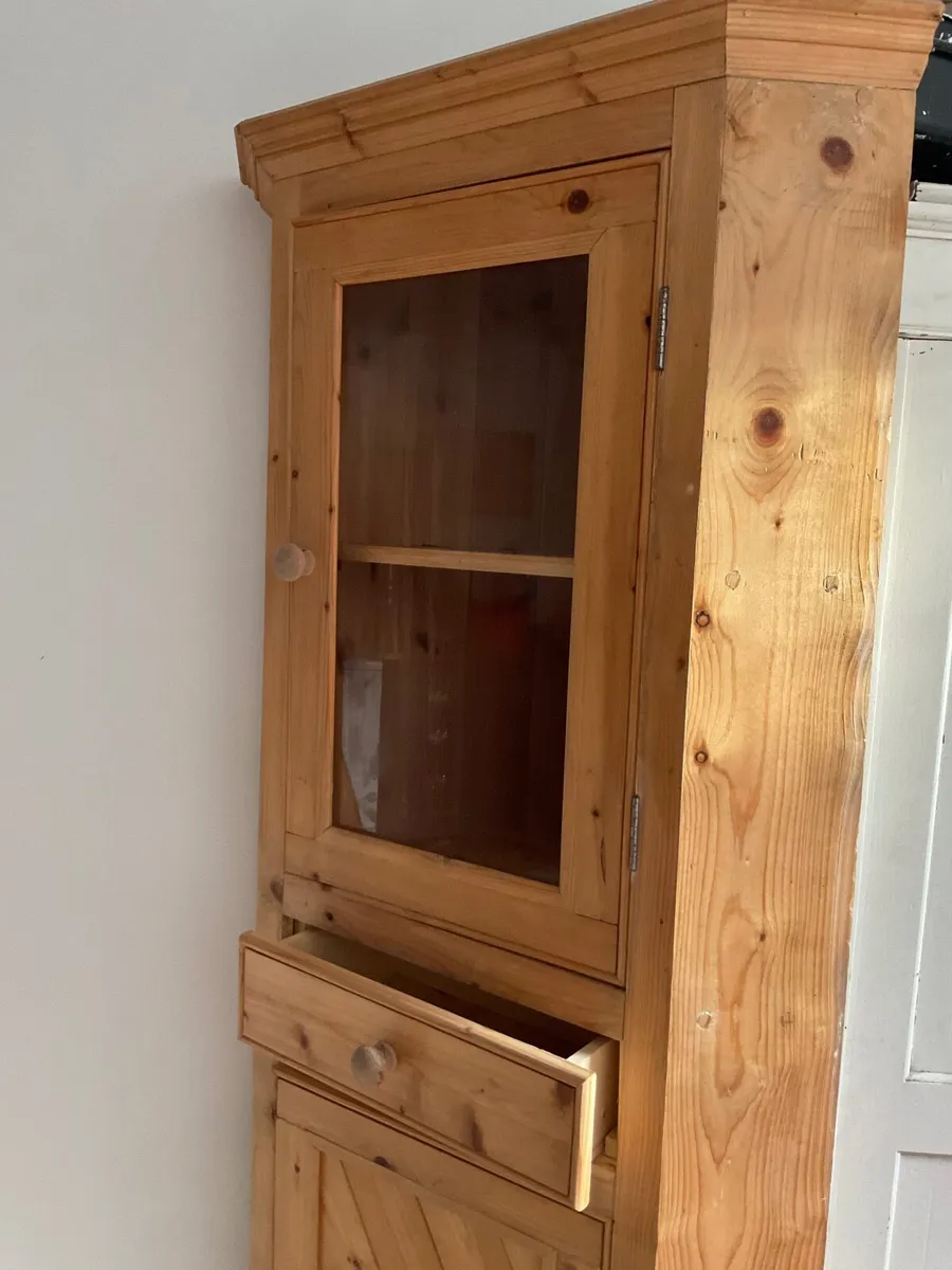 Handmade pine corner unit in great condition - Image 3