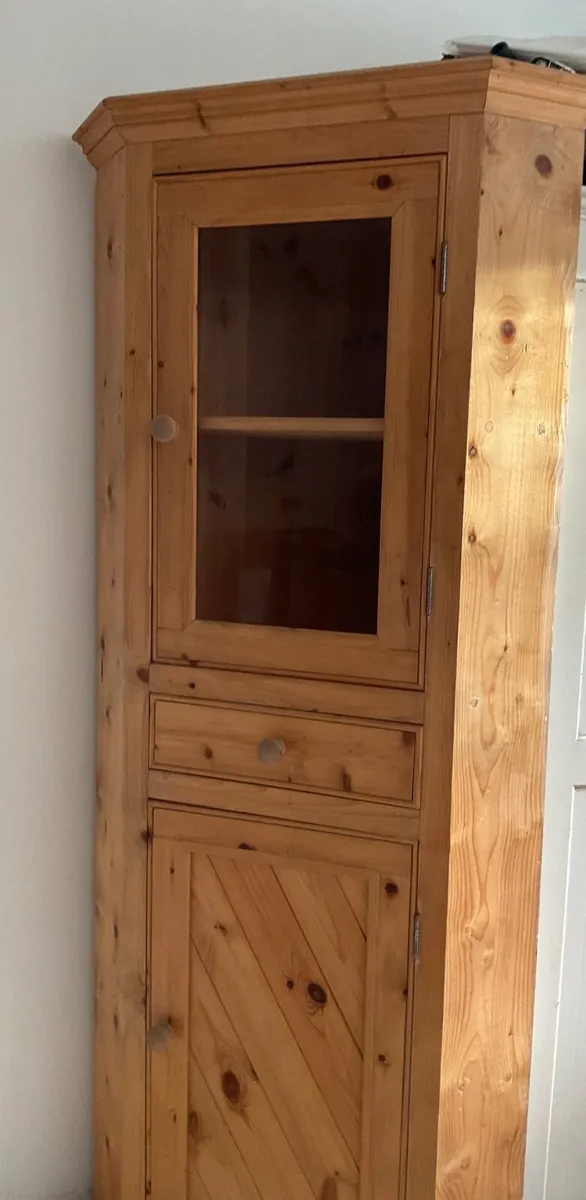 Handmade pine corner unit in great condition - Image 2
