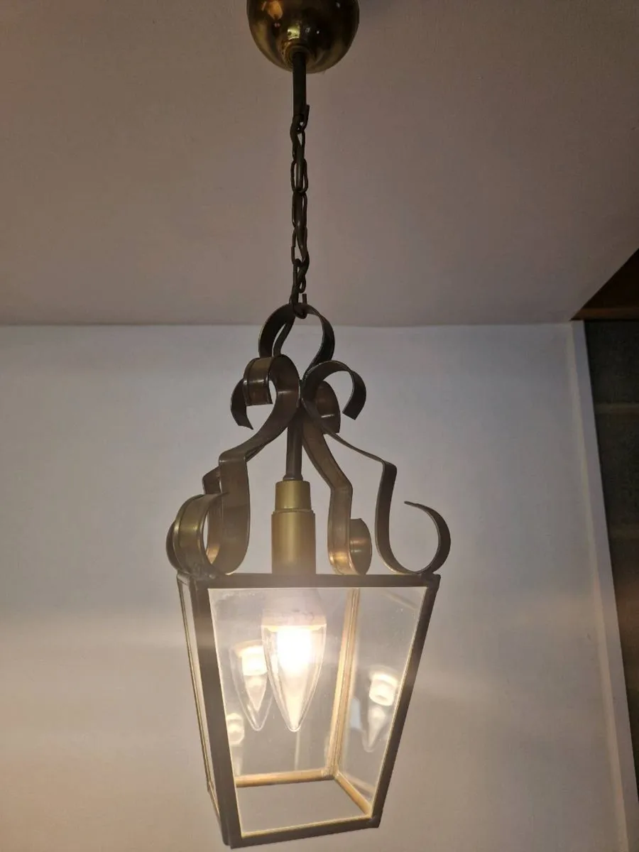 Vintage French lantern ceiling light - Image 1