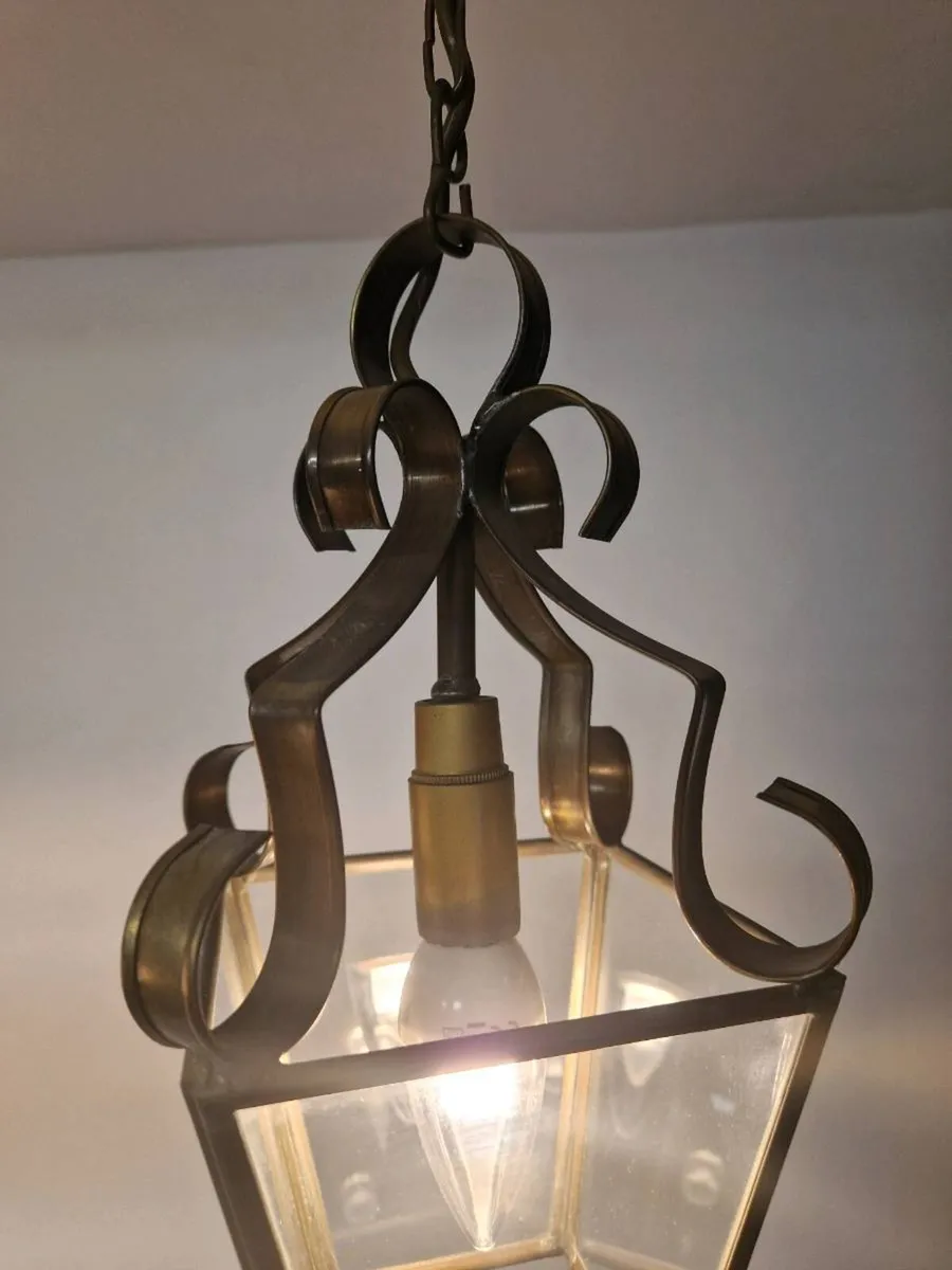 Vintage French lantern ceiling light - Image 2