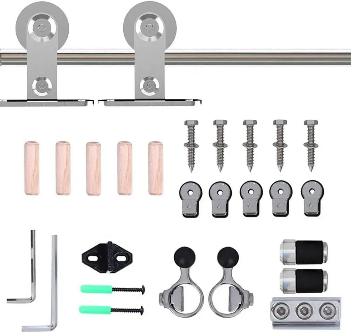 6.6FT Barn Door Track Hardware Kit for One Door - Image 1